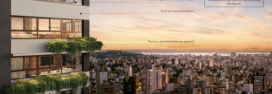Vista da cidade a partir de uma unidade do High Garden